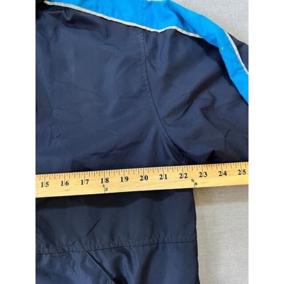 Champion Jacket Adult Medium Blue Striped Long Sleeve 1/4 Zip‎ Windbreaker Mens. - Picture 9 of 11